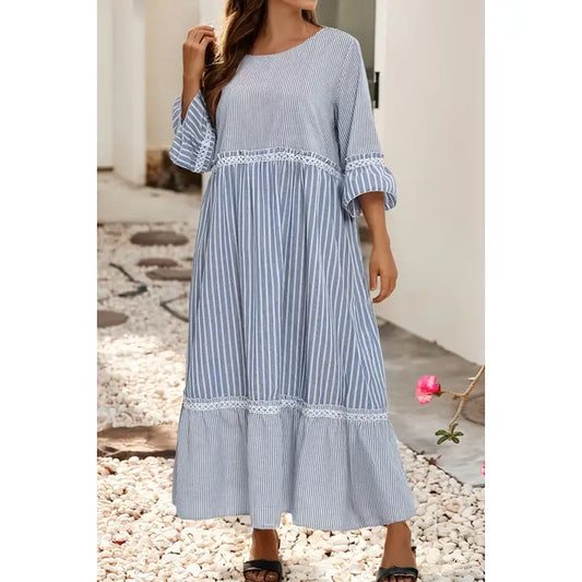 Lace Patchwork Maxi Dress PLUS