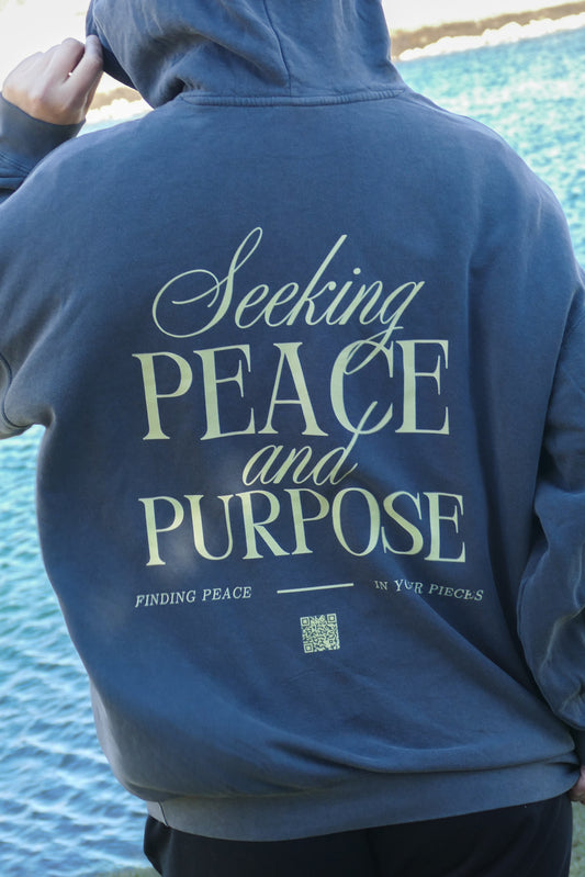 Seeking Peace Lightweight Hoodie (Charcoal)