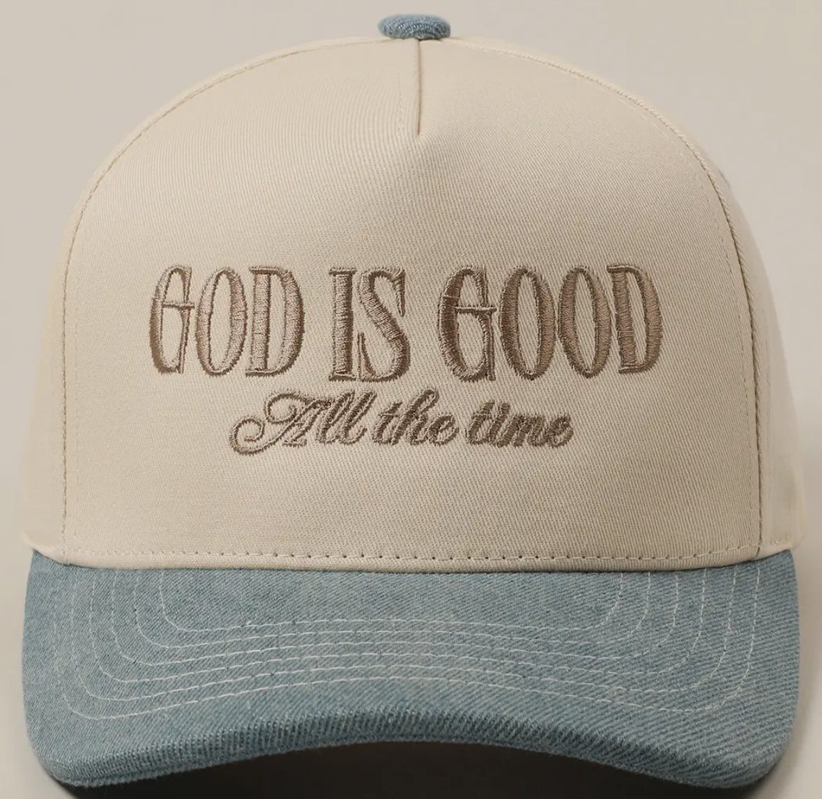 God Is Good Embroidered Trucker Hat