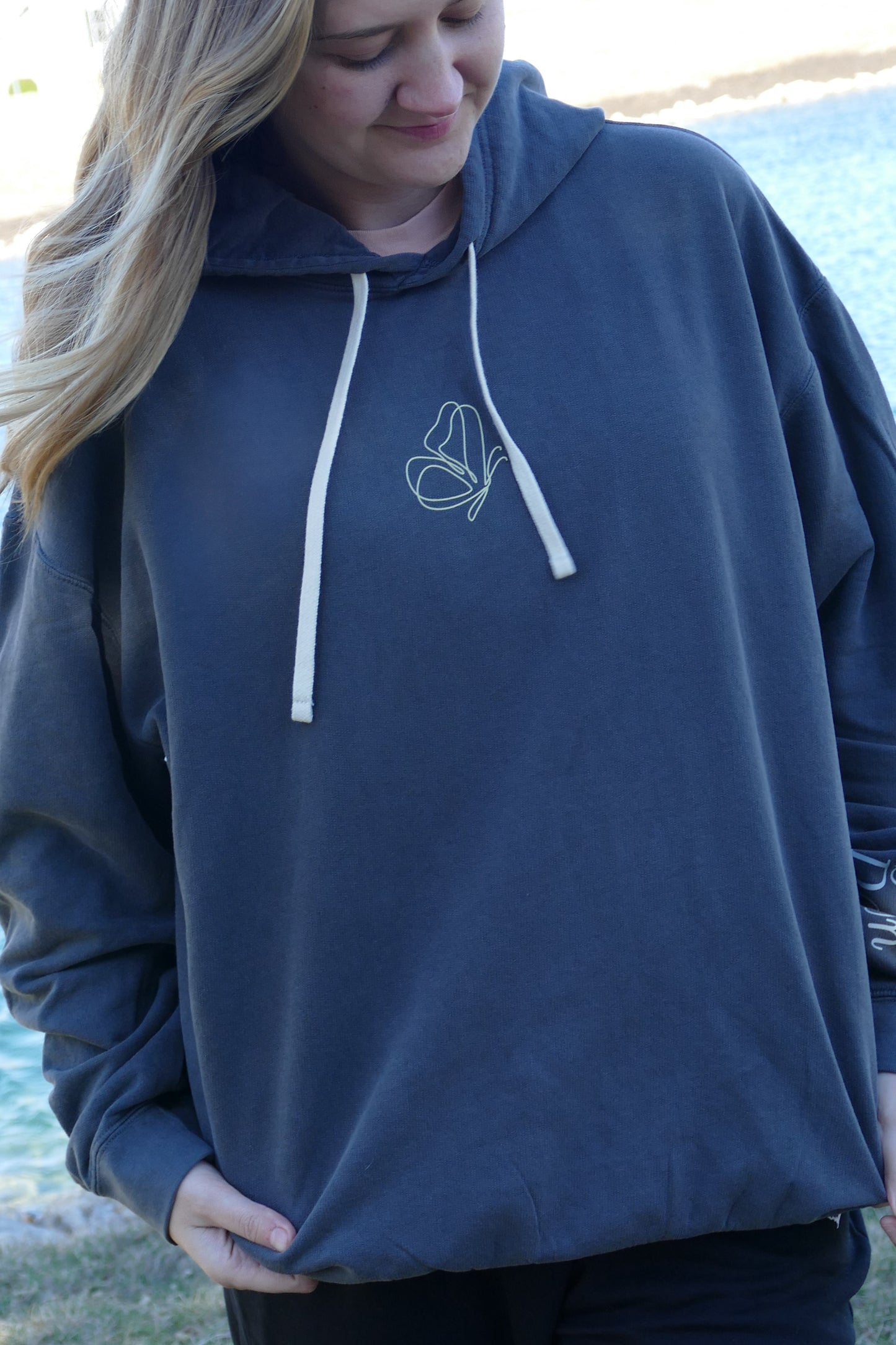 Seeking Peace Lightweight Hoodie (Charcoal)
