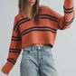 striped cropped sweatshirt