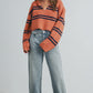 striped cropped sweatshirt