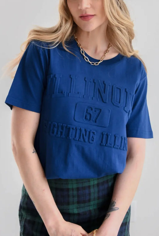 Embossed Illinois Tee