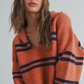 striped cropped sweatshirt