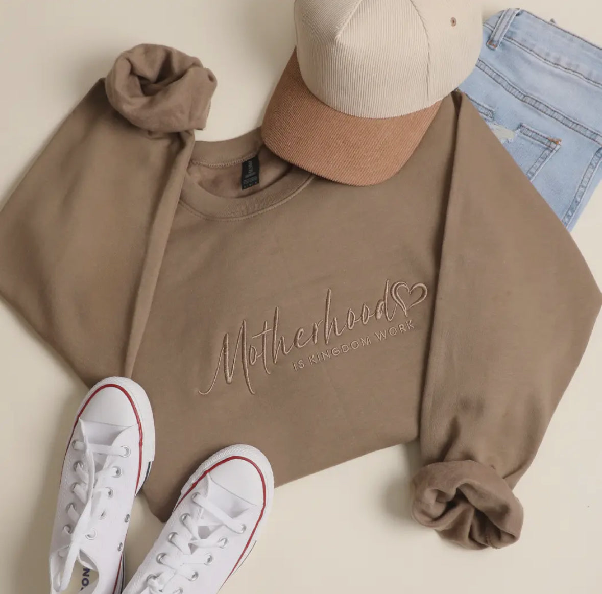 Motherhood Embroidered Crew LTO